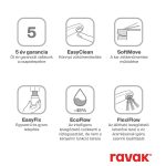 Ravak Spring Mosdócsaptelep 315mm, Leeresztő Nélkül, Matt Fekete - Image 3