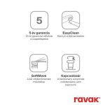 Ravak Spring SG 022 Fali Kádcsaptelep, Matt Fekete - Image 3