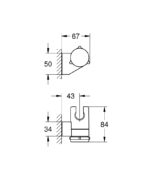 Grohe Tempesta Fali Kézizuhany Tartó, Állítható, Króm (27595001) - Image 4