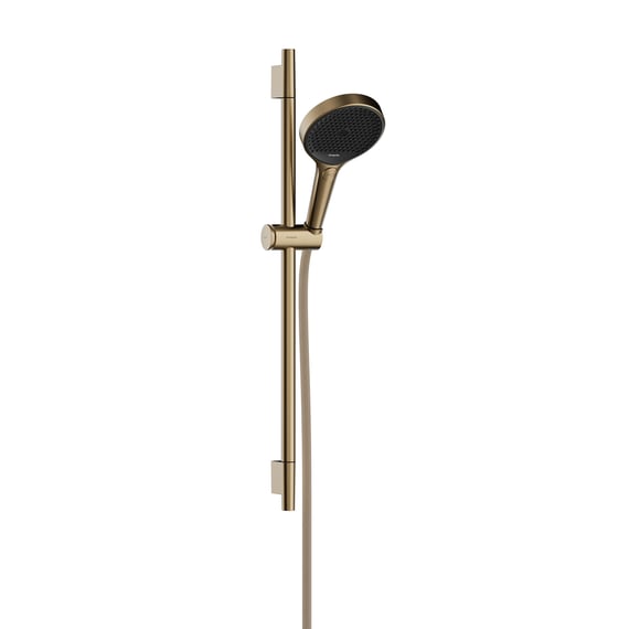 28745140 Hansgrohe Rainfinity Zuhanyszett 130, 3jet, S Puro 65cm-es zuhanyrúddal, Designfelx 1.60m-es zuhanytömlővel, Szálcsiszolt Bronz (28745140) - Image 1