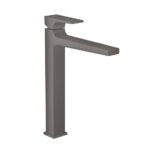 Hansgrohe Metropol Egykaros mosdócsaptelep 260 karos fogantyúval, mosdótálakhoz, push-open lefolyógarnitúrával, Szálcsiszolt Fekete Króm (32512340))