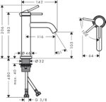 Hansgrohe Tecturis S Egykaros mosdócsaptelep 110, CoolStart, lefolyógarnitúra nélkül, Króm (73312000) - Image 3