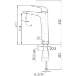 STROHM TEKA Itaca mosdó csaptelep XL , Merész fekete (67366020N2) - Image 2