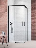 Radaway Idea 8 Black KDD 90x90 cm szögletes fekete zuhanykabin