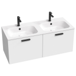 Ravak Chrome II mosdó alatti 120x49 cm szekrény fehér - fekete fogantyúval  (X000001747)