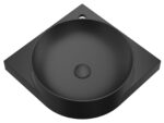 Ravak Yard C 45x45 cm kerámia sarokmosdó - matt fekete (XJX0D245000)