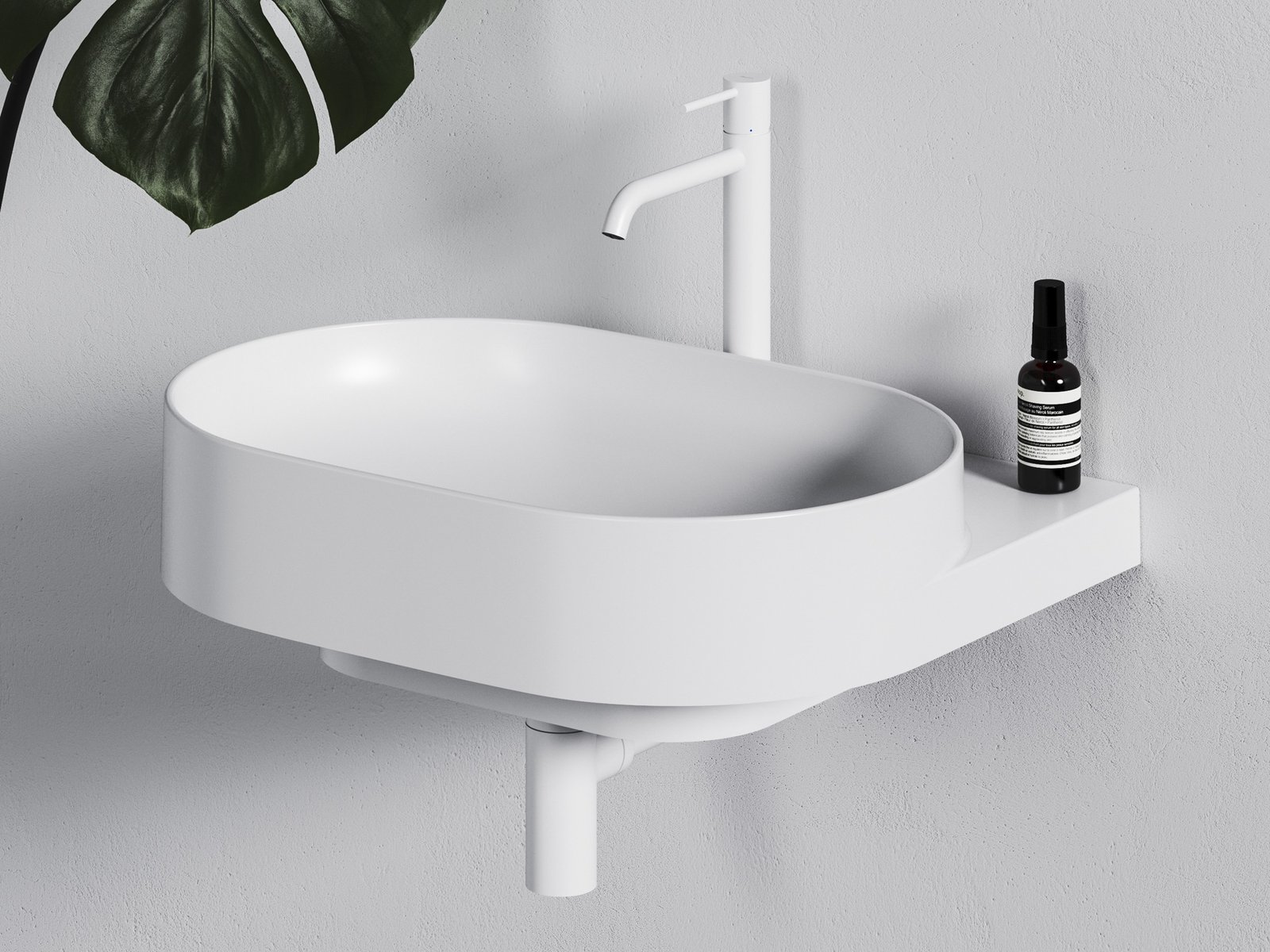 ravak_yard_600_xjx0e260001_01 Ravak Yard 60 x 50 cm kerámia mosdó - matt fehér (XJX0E260001) - Image 1