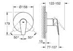 Grohe BauEdge Zuhanycsaptelep (24161001) - Image 4