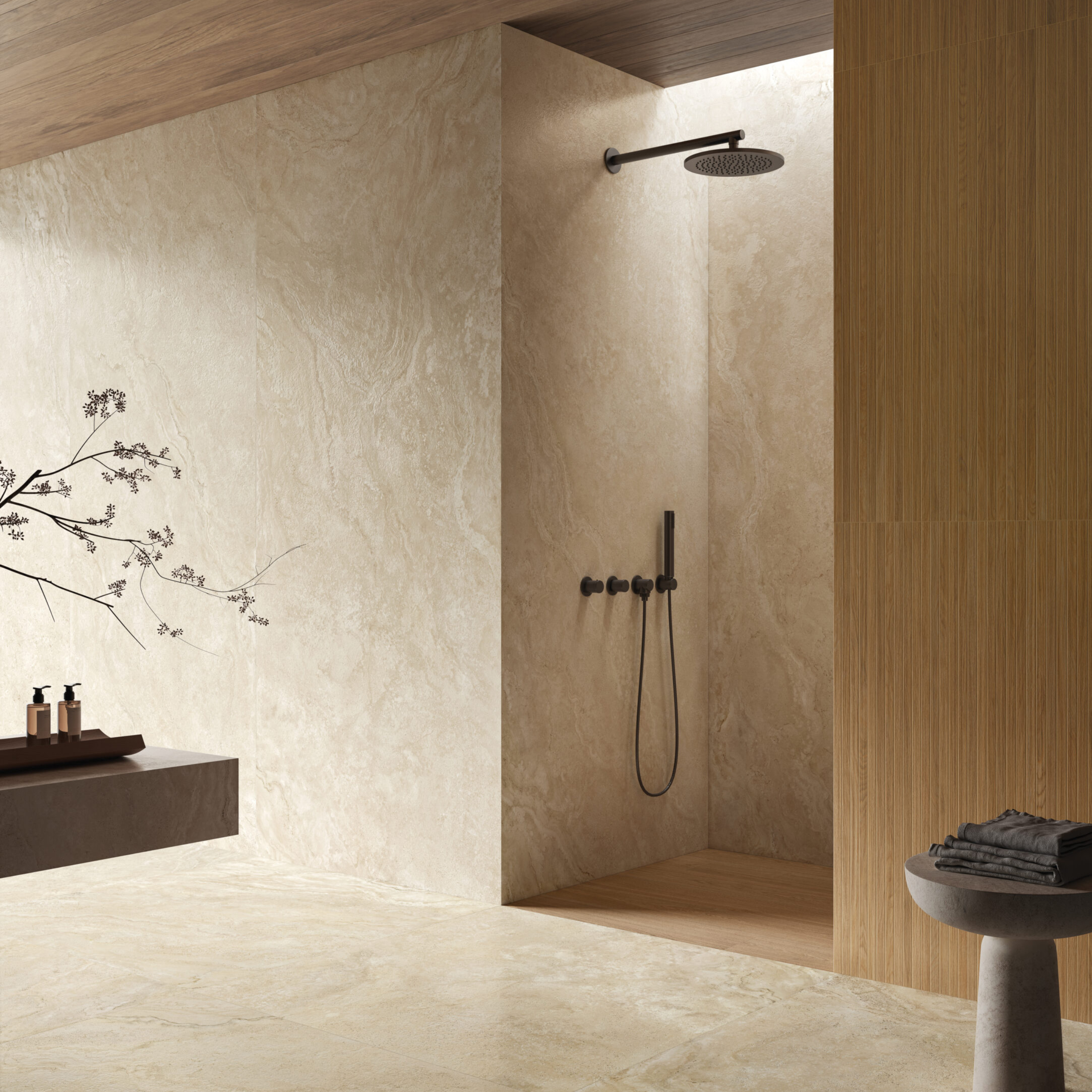 MAKRO_REVOLUTION_TRAVERTINO_CREME_BATHROOM Piemme Makro Revolution kollekció - Image 1