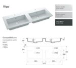 AdattoCasa Rigo dupla mosdó 120x46 cm , matt fehér (5RIGLV3.001)