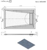 Radaway Doris F lapos szögletes zuhanytálca Fehér 140x90 cm (DF1490-53) - Image 2