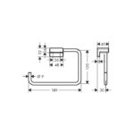 Hansgrohe AddStoris WC Papír Tartó, Szálcsiszolt Bronz (41754140) - Image 2