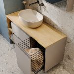 Cersanit Moduo 120x45 fürdőszoba szett,  mosdó nélkül - kasmír és hikori tölgy színben