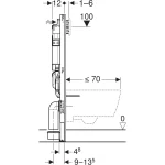 Geberit Duofix fali WC-szerelőelem, 112 cm, Sigma 12 cm-es falsík alatti öblítőtartállyal, csatlakozócsonkkal szagelszíváshoz (111.367.00.6) - Image 3