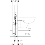 Geberit Duofix fali WC-szerelőelem, 114 cm, Sigma 8 cm-es falsík alatti öblítőtartállyal (111.796.00.1) - Image 3