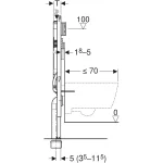 Geberit Duofix fali WC-szerelőelem, 114 cm, Sigma 8 cm-es falsík alatti öblítőtartállyal (111.796.00.1) - Image 4