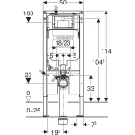 Geberit Duofix fali WC-szerelőelem, 114 cm, Sigma 8 cm-es falsík alatti öblítőtartállyal (111.796.00.2) - Image 2