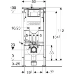 Geberit Duofix fali WC-szerelőelem, 112 cm, Sigma 12 cm-es falsík alatti öblítőtartállyal és elektromos és kommunikációs csatlakozódobozzal (111.921.00.6) - Image 3