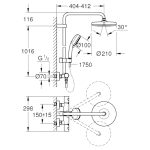GROHE Tempesta Cosmopolitan System 210 termosztátos zuhanyrendszer - Image 2