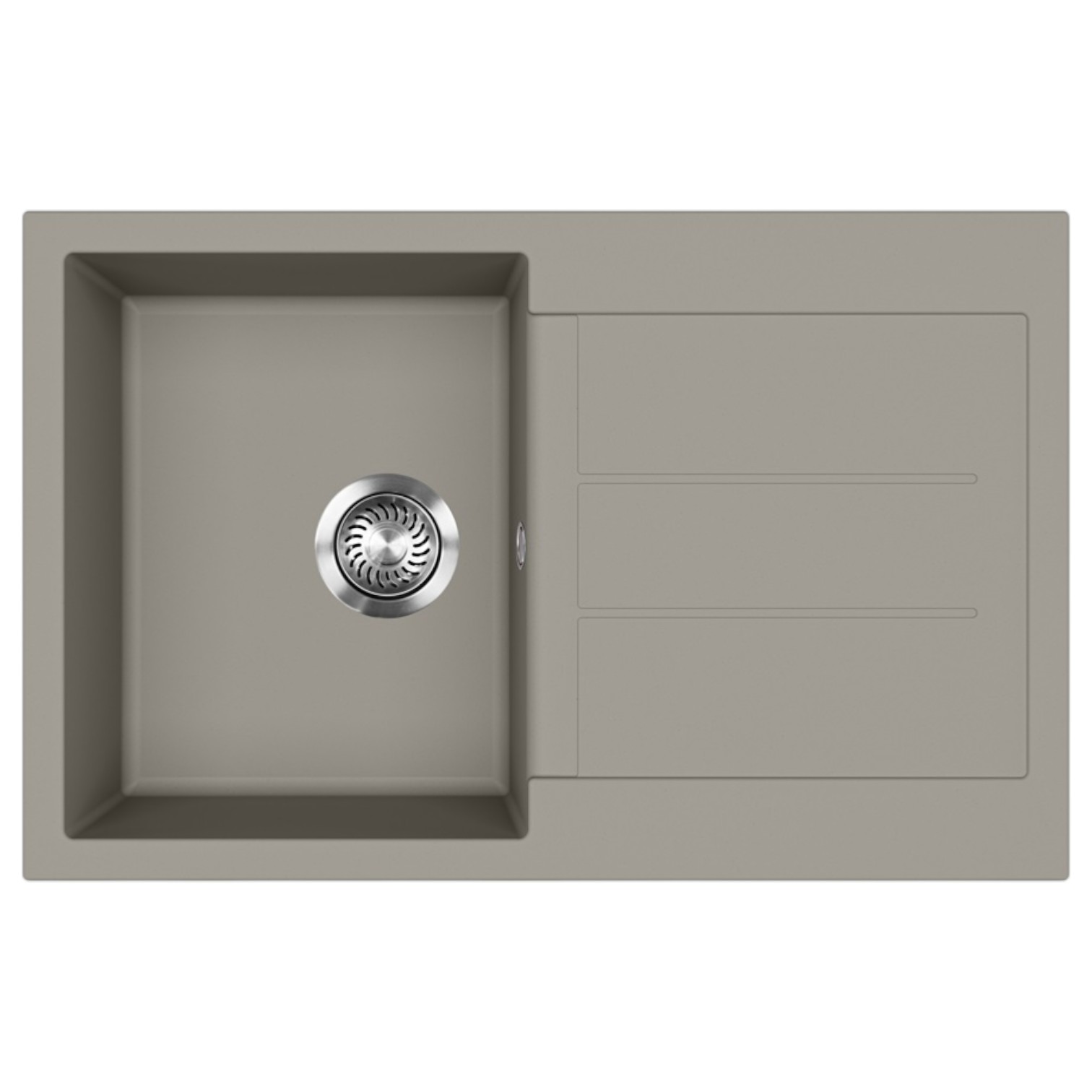 EVIDO_Cubo_45S_granit_mosogato_780_x_500_mm_platina-i70035 EVIDO Cubo 45S gránit mosogató 780 x 500 mm - Platina (442061) - Image 1