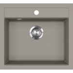 Evido Quadro 6 mosogatótálca 562 x 510mm ,1 medencés - Platina (442063)