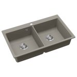 Evido Quadro 9 mosogatótálca 860x510 mm, 2 medencés  - Platina (442064) - Image 3