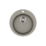 EVIDO Tondo kerek gránit mosogató, 505 mm - Platina (442067)