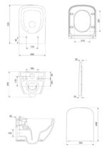 Cersanit Zen Pro Square Vortex Fali WC Szett (S701-882) - Image 2
