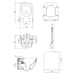 Cersanit City Pro Square Vortex Fali WC Szett - Image 4