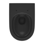 Cersanit Larga Ovális Perem Nélküli Fali WC tetővel - Matt Antracit  (S701-610) - Image 3