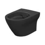 Cersanit Larga Ovális Perem Nélküli Fali WC tetővel - Matt Antracit  (S701-610) - Image 2