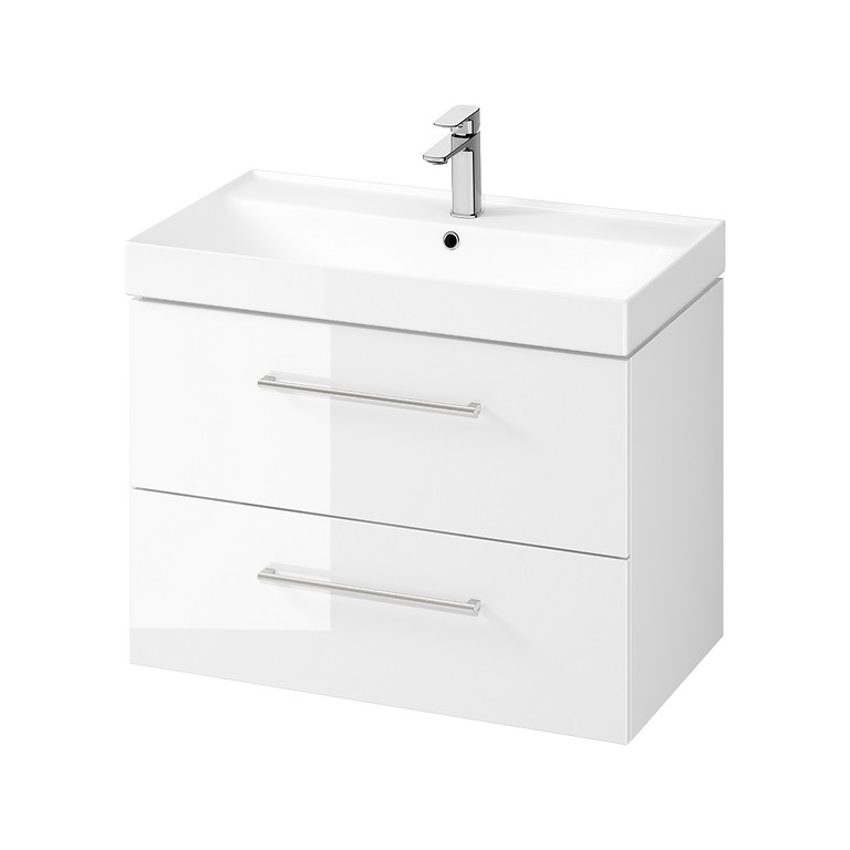 Cersanit Larga 80 × 45 cm alsószekrény 2 fiókkal – fényes fehér (S932-073) - Image 1