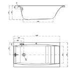 Cersanit akril kád Virgo Lábbal - 140x75 cm (S301-047) - Image 3