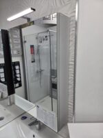 Cersanit Larga szürke tükrös szekrény 60x80cm, LED lámpával (Kiállított darab) - Image 2