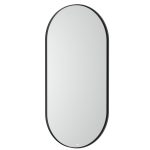 Roca Luna ovális tükör, fekete kerettel, LED háttérvilágítással, 3000K, 45x90 cm (A812428000)
