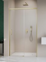 Radaway Idea 8 DWJ 120 cm szálcsiszolt arany zuhanyajtó BALOS (10330620-99-01L + 10350553-01-01) - Image 2