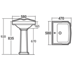 AQUALINE ANTIK kerámiamosdóláb (AK103) - Image 4