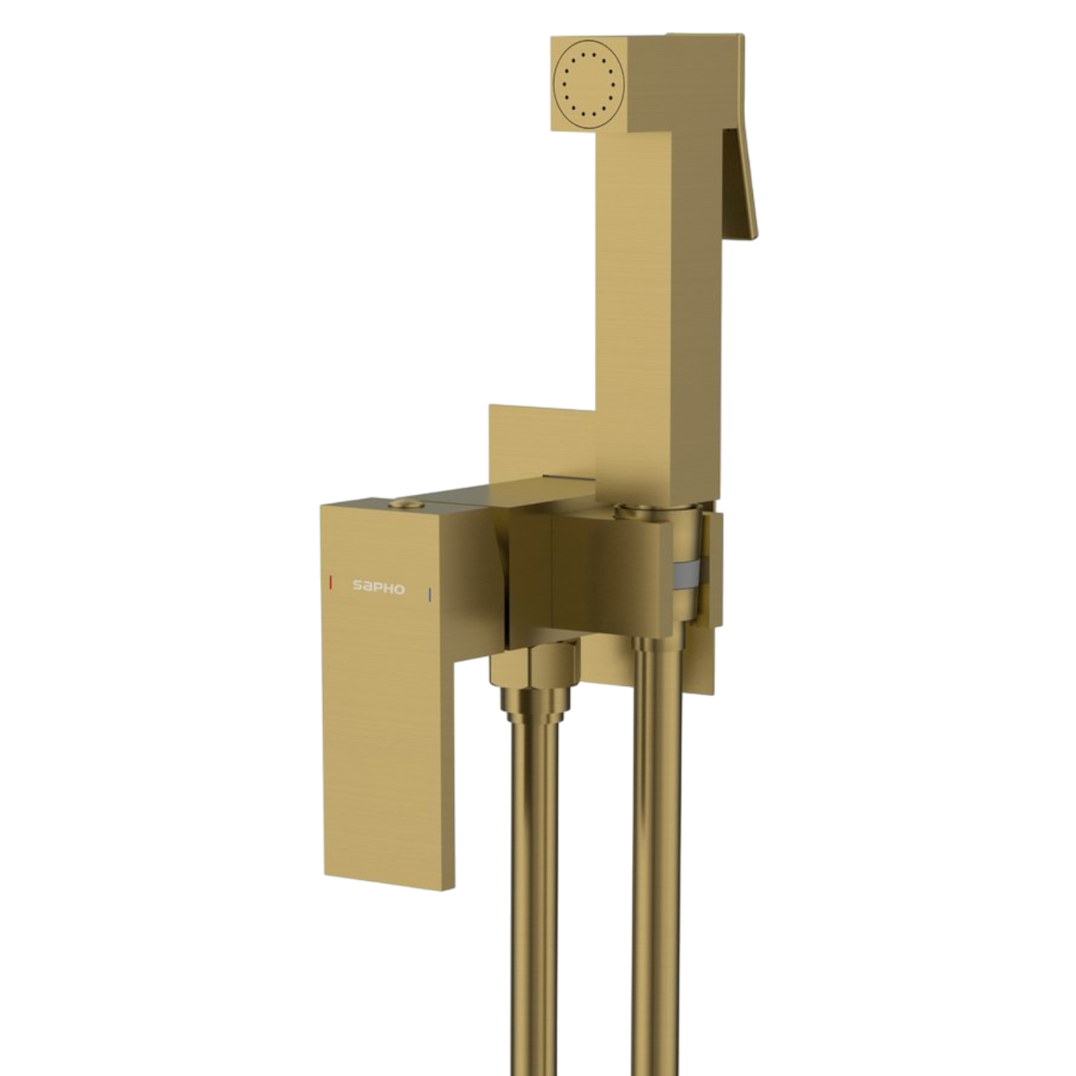 Sapho CUBEMIX falba süllyesztett csaptelep bidézuhannyal, matt arany kivitelben (CM040GB) Sapho CUBEMIX falba süllyesztett csaptelep bidézuhannyal, matt arany kivitelben (CM040GB)