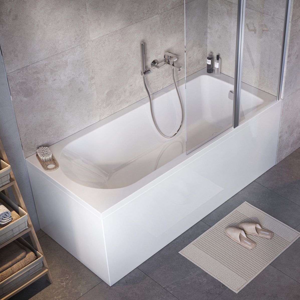 ravak_flow_xc00100113_02 Ravak Flow 150x70x37 cm akrilkád - Image 1