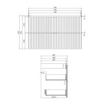 Cersanit Tirso 80x45 cm alsószekrény - Fiord (S1017-001) | Lapraszerelt - Image 3
