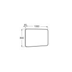 Roca Luna tükör LED peremvilágítással 3000K, fekete – 100×80 cm (A812423000) - Image 3