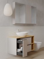 Cersanit Moduo pult alatti kihúzható tárolószekrény, 20×44.7x55.1 cm – Antracit (S590-118) - Image 3