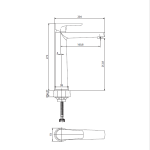 Cersnit Moduo magas mosdócsaptelep fekete (S951-585) - Image 2