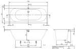 Villeroy & Boch Oberon 2.0 Fürdőkád 170x75 cm (UBQ170OBR2DV-01) - Image 7