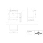 Villeroy & Boch Architectura Mosdószekrény, 1 ajtós 500 x 520 x 415 mm, Matt fehér (B88601VS) - Image 3