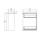Cersanit Moduo pult alatti kihúzható tárolószekrény, 20×44.7x55.1 cm – Antracit (S590-118) - Image 2