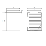 Cersanit Moduo pult alatti szekrény, beépített szennyestartóval 40×44.7x55.1 cm – Antracit (S590-115) - Image 3