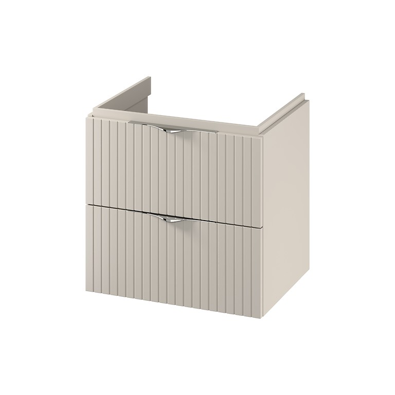 s1015-005_tirso_60_washbasin_cabinet_cashmere_matt_with_chrome_handle,qnuMpq2lq3GXrsaOZ6Q Cersanit Tirso 60x45 cm alsószekrény- kasmír (S1015-005) | Lapreszerelt - Image 1