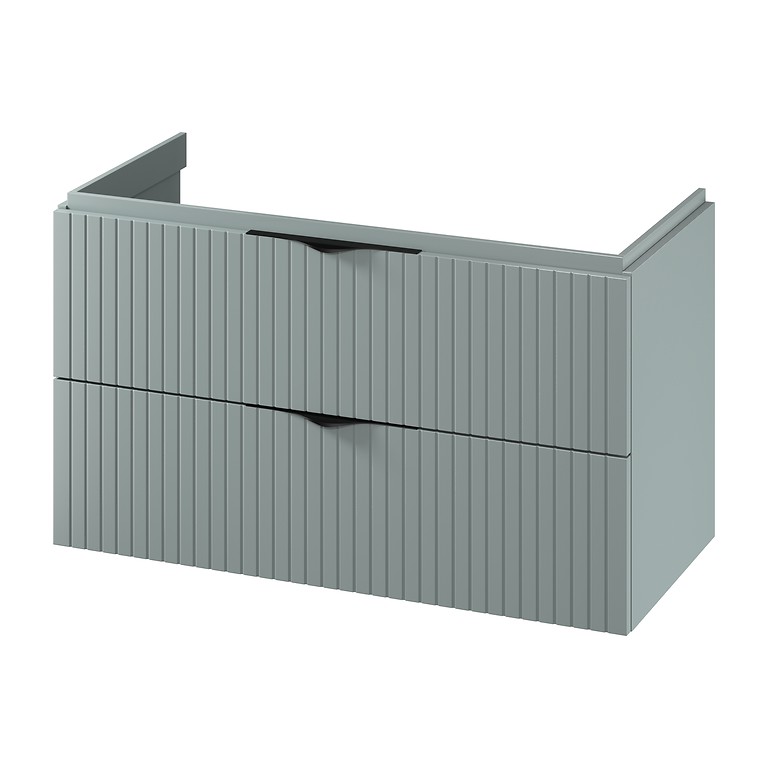 s1015-012_tirso_100_washbasin_cabinet_fiord_with_black_handle,qnuMpq2lq3GXrsaOZ6Q Cersanit Tirso 100x45 cm alsószekrény - Fiord (S1015-012) | Lapraszerelt - Image 1