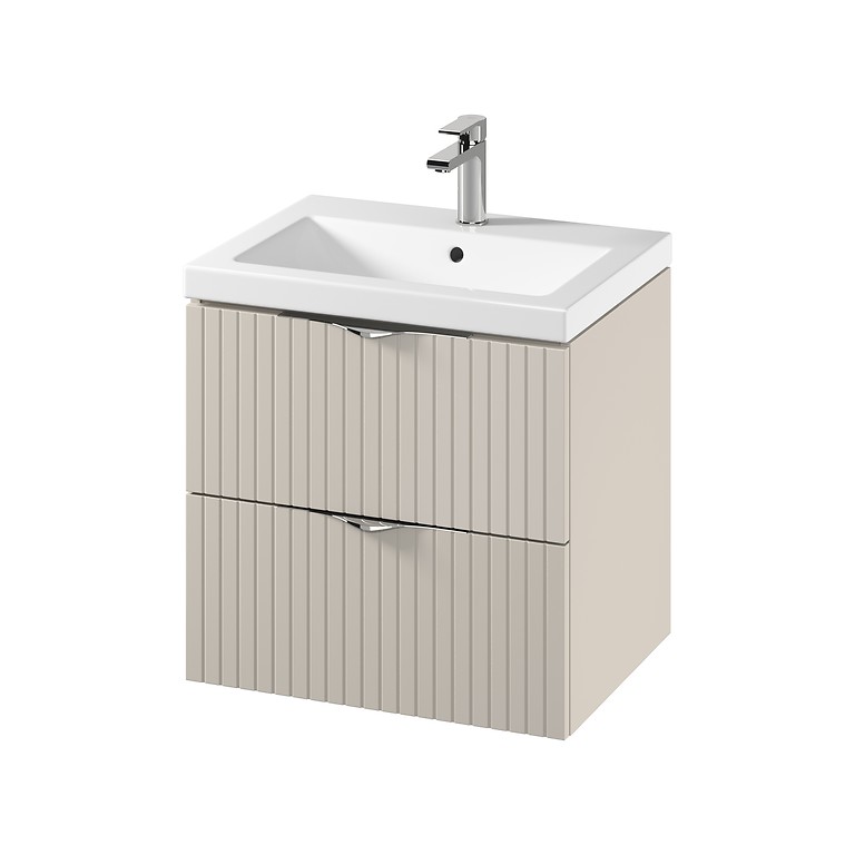 s801-541_set_c145_tirso_60_cashmere_matt_with_chrome_handle,qnuMpq2lq3GXrsaOZ6Q Cersanit Tirso 60×45 cm alsószekrény, Como mosdóval – kasmír (S801-541) | Lapraszerelt - Image 1